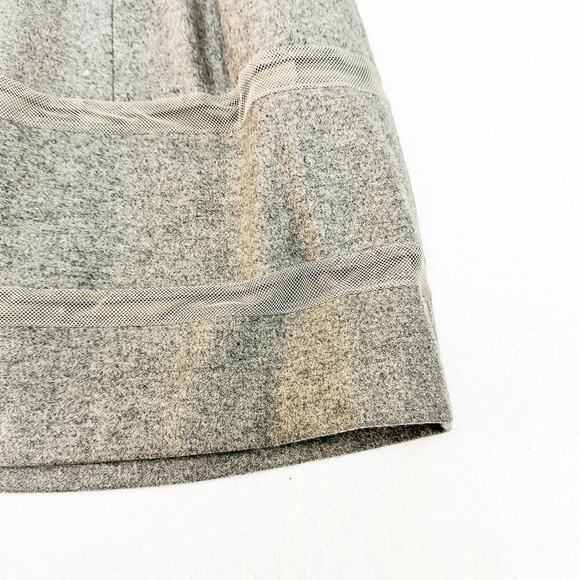 Madewell Gray Banded Pattern Pencil Skirt Wool Size 2 - Picture 2 of 6